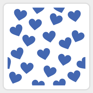 Royal blue hearts print Sticker